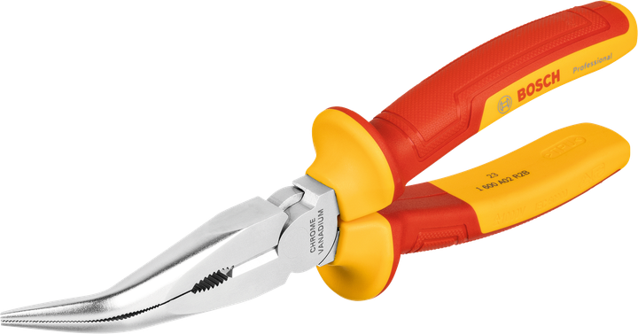 Upognjene špičaste klešče VDE, 40° 200 mm, za profesionalno uporabo